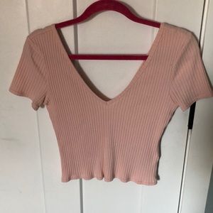 Pink V-Neck Top size medium
